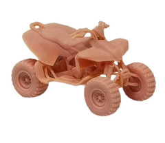 1/64 Beach Motorcycle Model Four Wheel Garage Model Accessories Colorless