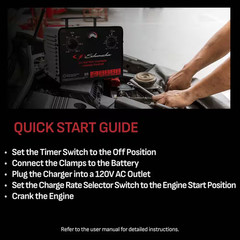 250A Manual Timer-Controlled Car Battery Charger and Engine Starter, 6/12V for P