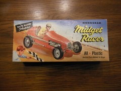 MONOGRAM MIDGET RACER VINTAGE MODEL KIT ANTIQUE ORIGINAL P-1 98 NOT REPRODUCTION