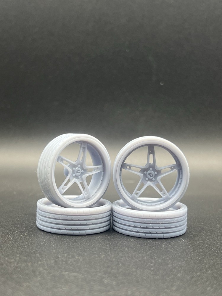 1/25 Scale Resin 26 Inch Model Car Wheel Set
