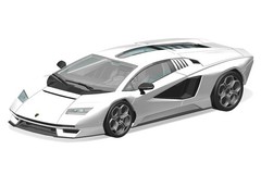 AOSHIMA 1/32 The Snap Kit Series Lamborghini Countach LPI 800-4 White Color-code