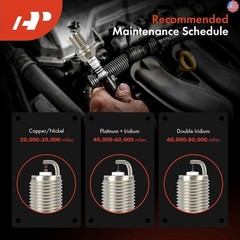 A-Premium Iridium Platinum Spark Plugs Compatible with Chevrolet Silverado
