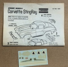 Lindberg Speedy Wheels Corvette Stingray #1034