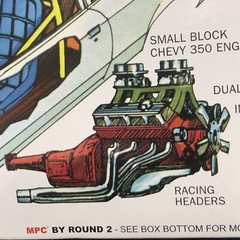 427 454 Chevy Pro Stock Race ENGINE W Tunnel Ram NO Headers 1:25 LBR Model Parts