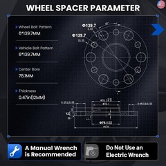 6×139.7mm(6×5.5) 12mm Wheel Spacers Compatible with Chevy Silverado 1500