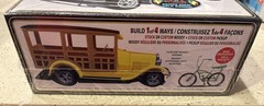 AMT 1929 Ford Woody Pickup Truck W/Bike- Plastic Model Vehicle Kit – 1/25 Scale