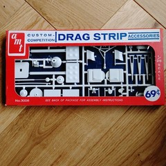 Vtg NOS AMT #3008 Drag Strip Model Car Accessories 1/25 Lane Light Camera Hotrod