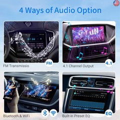 Wireless Double Din Car Stereo with 9″ HD Touchscreen | CarPlay & Android