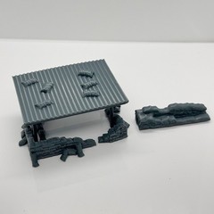 LYTS72082 1/72 Miniature Figure Wargame Vietnam War Era Machine Gun Bunker