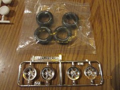 1/25 SCALE AMT TORQUE THRUST WHEELS AND BF GOODRICH RADIAL TA WIDE TIRES NEW