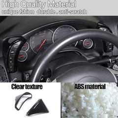Dashboard Button Cover Trim Compatible with Chevy Corvette C6 2005 Gloss black