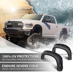 Fender Flares Modified 4Pcs Matte Black Compatible with Dodge Ram 2500 3500 2019
