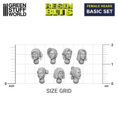 Female Heads Basic Set – Resin 40K Sigmar Decor Modelling Wargames