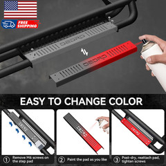 6 Inch Running Boards Compatible with 2019-2025 Chevy Silverado/Gmc Sierra 1500