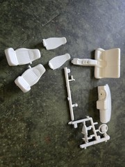 Revell 1/24 L.A.P.D. Camaro model Parts seats & Dash V98F