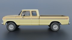 3d Printed 1/25 1974 Ford F250 SuperCab Model Kit