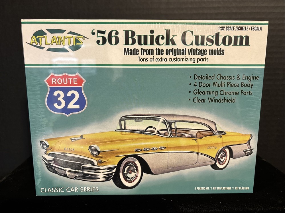 ATLANTIS H1230 ‘56 BUICK CUSTOM MODEL KIT-NIB-1:32 SCALE