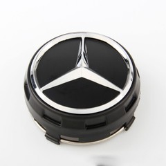 4PC 75mm Wheel Rim Cover Hub Caps Emblem Badge For Mercede s AMG Black
