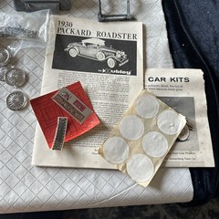 Vintage Hubley Metal Model Car Kit 1930 Packard Roadster no. 4860-500 Parts