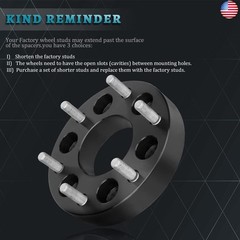 IRONTEK 6×5 to 6×5.5 Wheel Adapters & Spacers (1.25in Thickness, 78.1mm Hub