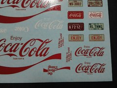 AMT Ford C-600 1/25 COE COKE Coca Cola waterslide decal sheet license plates lot