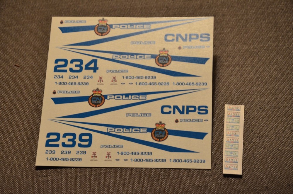 1/24, 1/25 Police Car decals (Bill Bozo – CNPS, Canada)