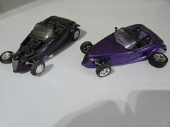 🔥Vintage 2x Plastic Model Kit Plymouth Prowler Built – Read Desc