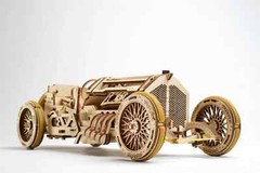 UGEARS U-9 Grand Prix Car – Wooden 3D Puzzle Model Kits for Adults and Teens