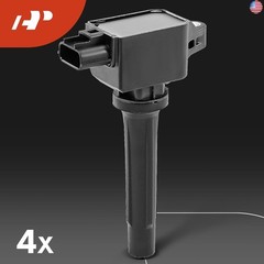 A-Premium Set of 4 Ignition Coil Pack and Iridium Spark Plugs Compatible with