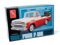 1:25 AMT 1960 Ford F-100 PICK-UP Truck & Trailer PLASTIC MODEL KIT *SEALED*