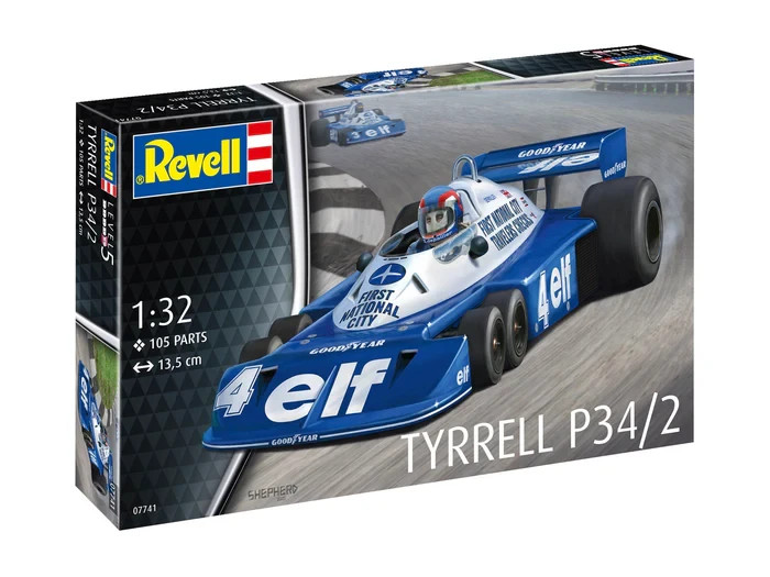 Revell G 7741 1977 Tyrrel P34/2 Formula 1 Racing Car plastic model kit 1/32