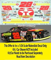 NASCAR DECAL #28 HAVOLINE 1997 FORD THUNDERBIRD ERNIE IRVAN 1/24 SLIXX