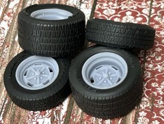 1/24 Scale: 15-inch “A.R. Salt Flat Special” Resin Wheels W/ Wide Rear Tires