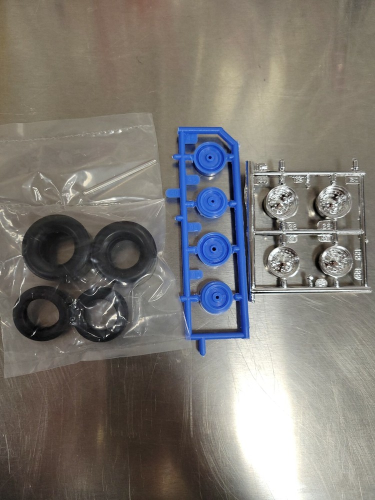 1966 66 Nova Pro Street Wheels Tires Slicks 1/25 Scale Model Parts