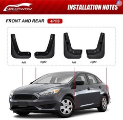 SPEEDWOW Mud Flaps,Fit for 2012-2016 Focus (Not fit Side Skirts),Front and Rear