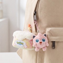 Pink Dessert Creature Plush Bag Charm with Cake-Inspired Pouch