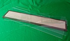27 x 5 x 10 Acrylic Display Case for Trucks Ocean Liner Cruise Ships wooden base