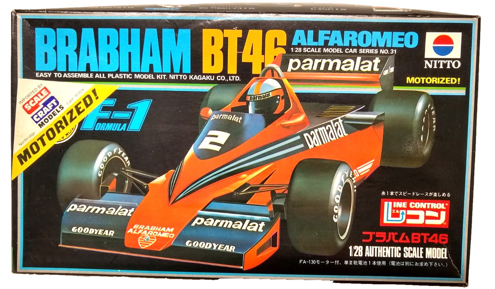 Nitto Brabham BT46 Alfa Romeo F1 Motorized 1/28 Model Line Control 690-400 Japan