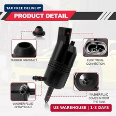 Windshield Washer Pump, Compatible with Chevrolet (Chevy), GMC, Buick, Pontiac,