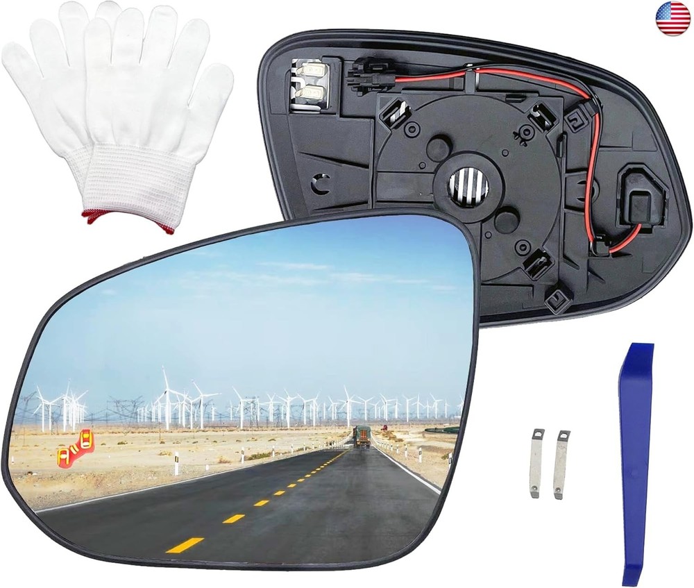 For Toyota RAV4 Left Driver Side Mirror Glass Replacement 2013 2014 2015 2016
