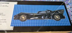 1989 AMT Ertl Batman Batmobile Black 1:25 Scale Model #6877 Kit TM & DC Comics
