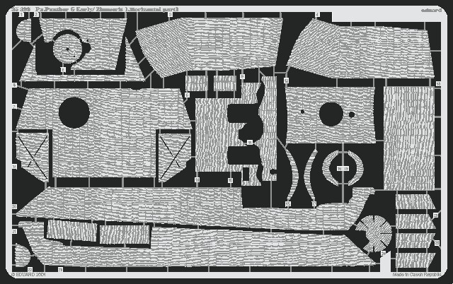 eduard 35393 1/35 Pz V Panther G Early Zimmerit 1 Horizontal for Tamiya