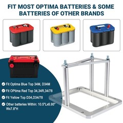 Pilida Battery Tray Compatible Optima Blue Red Yellow Top Batteries 34M D34M 34