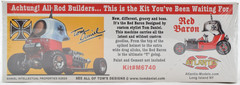 Atlantis Tom Daniel Red Baron Show Rod W/ Trading Card 1:24 Model Kit M6740