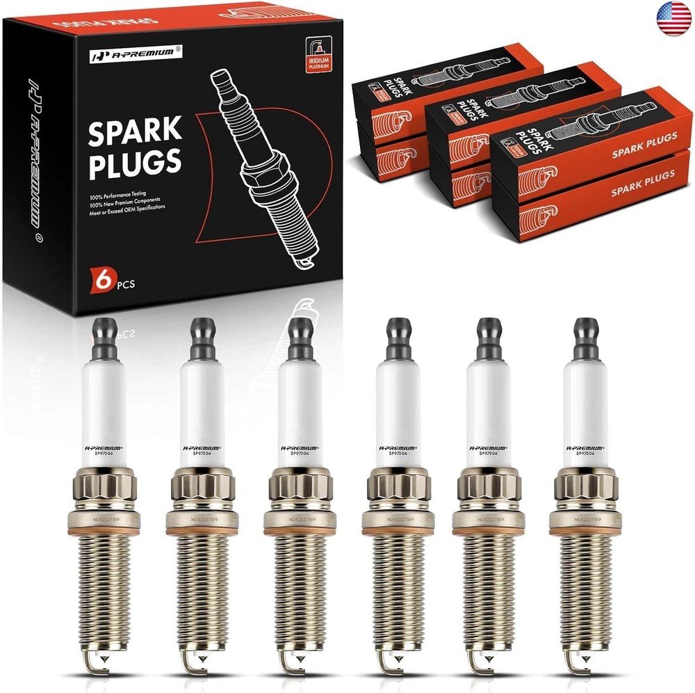 A-Premium Iridium Platinum Spark Plugs Compatible with BMW 335i GT xDrive, 335i