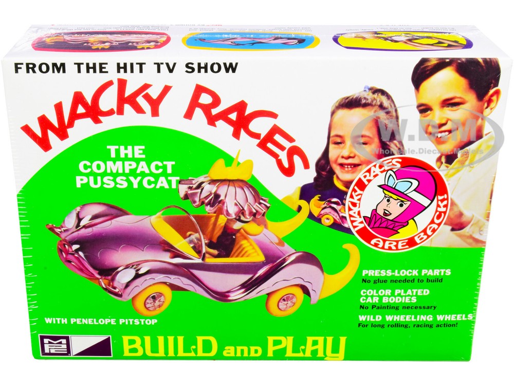 SKILL 2 SNAP MODEL KIT THE COMPACT PUSSYCAT & FIGURE WACKY RACES 1/25 MPC MPC934