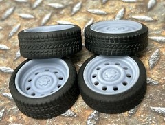 Resin 21/20 Inch: “Police Car” Model car Wheels/Tires 1/24 1/25 scale