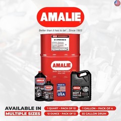 AMALIE DOT 3 Brake Fluid 12oz (160-65031-92), Heavy Duty Drum & Disc Brake