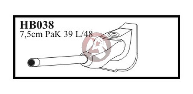 CMK 1/35 7.5cm PaK 39 L/48 Gun w/Star Mantlet for Jagdpanzer 38(t) Hetzer HB038