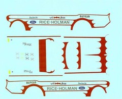Yesteryear Rice-Holman Mustang Bat Car 1/25 drag decal